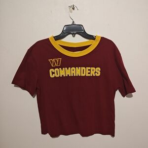 Washington Commanders Burgundy and Yellow Nike T-Shirt